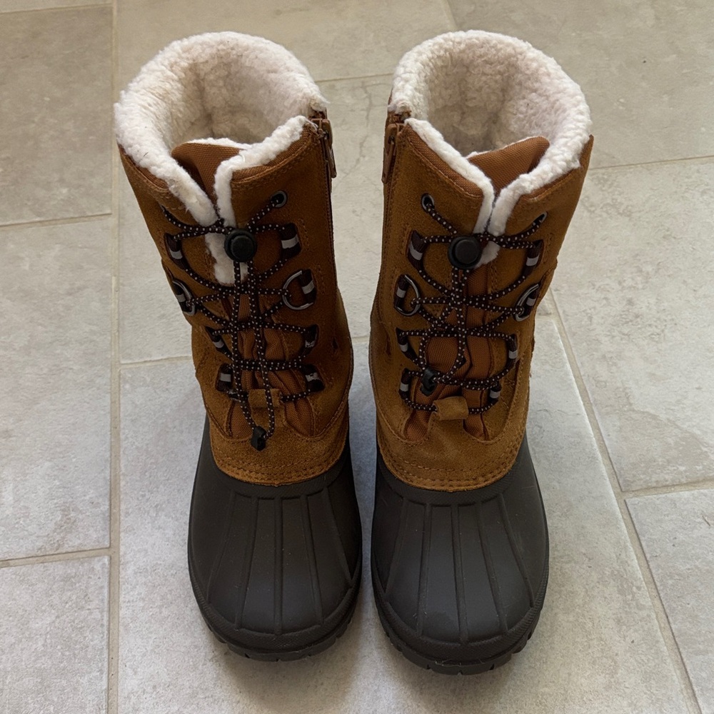Lands' End Boys Brown and Black Snow Boots